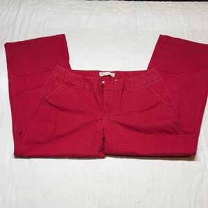 Vintage Y2K Gap Favorite Chinos in Bold Red 100% Cotton Bootcut/Stove Pipe Pants